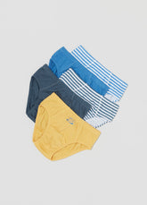 Ovs Five-Pack Cotton Briefs With Stripes